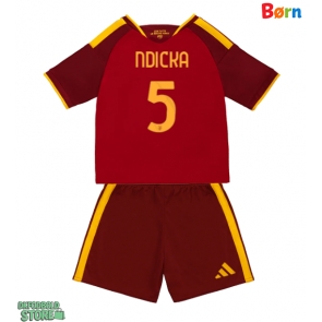 AS Roma Evan Ndicka #5 Replika Babytøj Hjemmebanesæt Børn 2026-27 Kortærmet (+ Korte bukser)